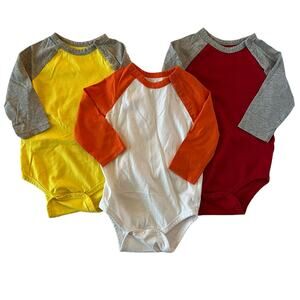 Primary Baseball Raglan Bodysuit Bundle